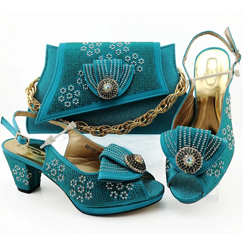 Модный комплект из туфель и сумочки в нигерийском стиле; Итальянская обувь с сумочкой в комплекте; комплект из туфель и сумочки высокого