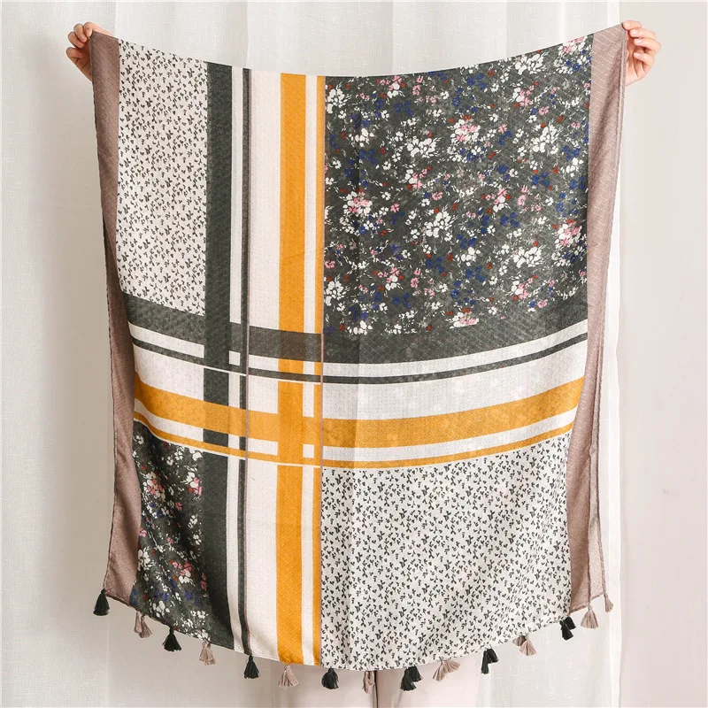 2019 макраме женский шарф пэчворк лето весна с принтом шаль для дамское пончо