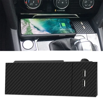 

For VW Passat B8 2014-2019 CC 2017 2018 2019 10W car QI wireless charger mobile phone charger charging plate panel accessories