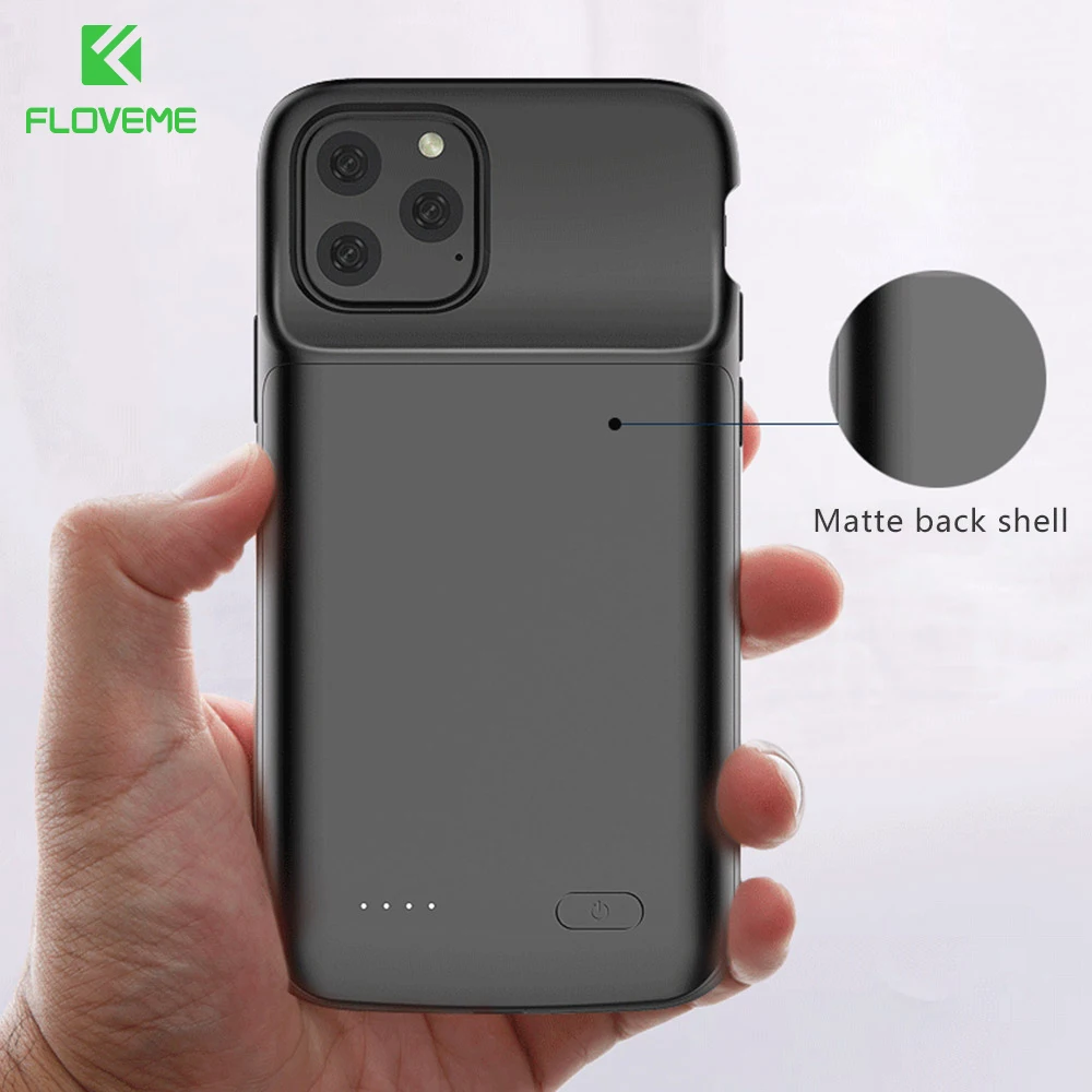 

FLOVEME Back Clip Power Bank 5000mAh Mobile External Battery For iPhone 11 Pro Max Portable Charger Power Bank 4800mAh Powerbank