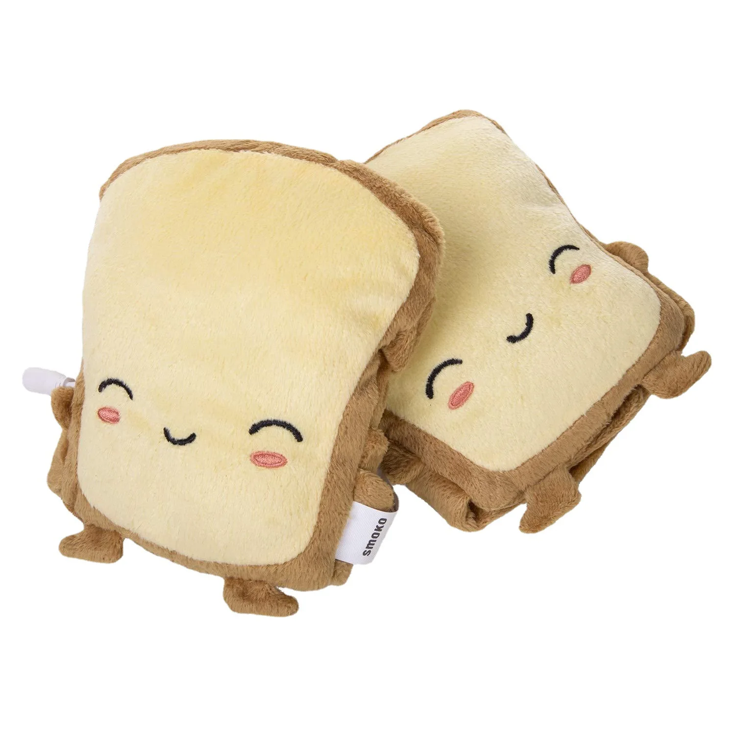 

Fashion Winter Warmer Gloves Cute Hand Windproof Gloves Fingerless Cute Toast Shape New Year Animals Christmas Gift