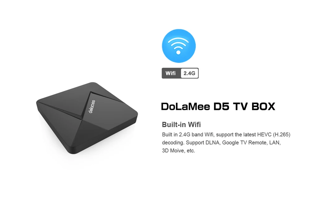 DOLAMEE D5 Rockchip RK3229 ТВ приставка Bluetooth V4.0 Android 2 Гб 16 Гб Wi-Fi 2,4G поддержка 4K супер HD видео Google Play магазин Youtube