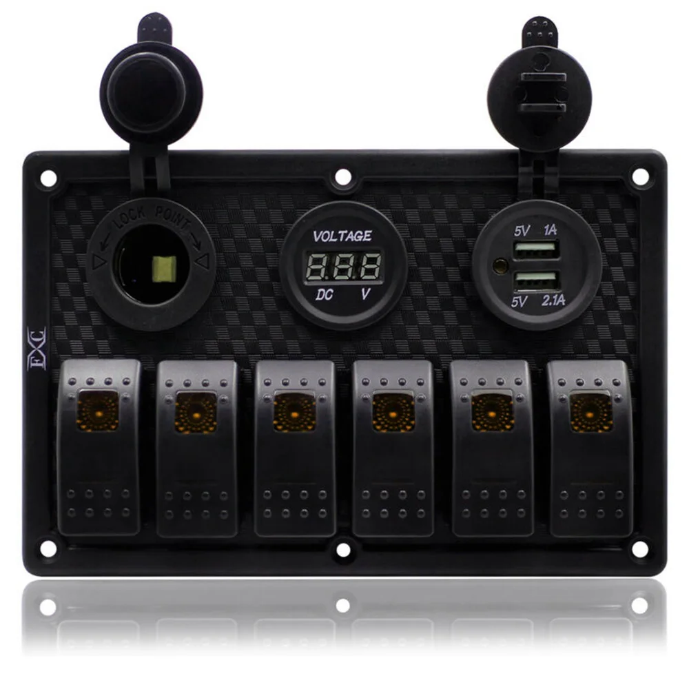 Аксессуары кулисный переключатель панель морской вольтметр ABS оранжевый