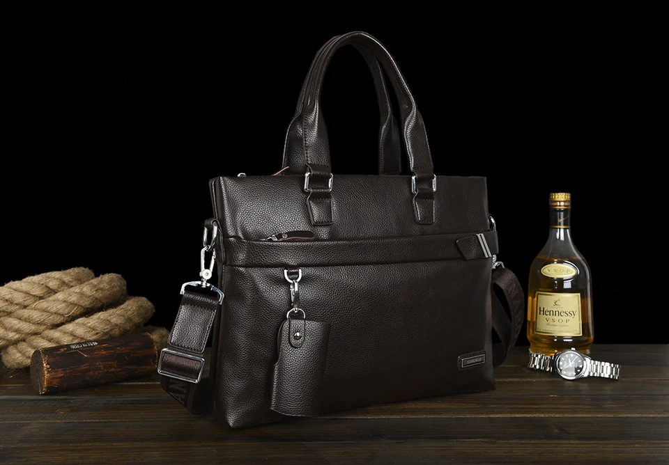 Новый High-end натуральная кожа Для мужчин мешок компьютера Портфели бренд Для мужчин мешок с брелок jooyoo