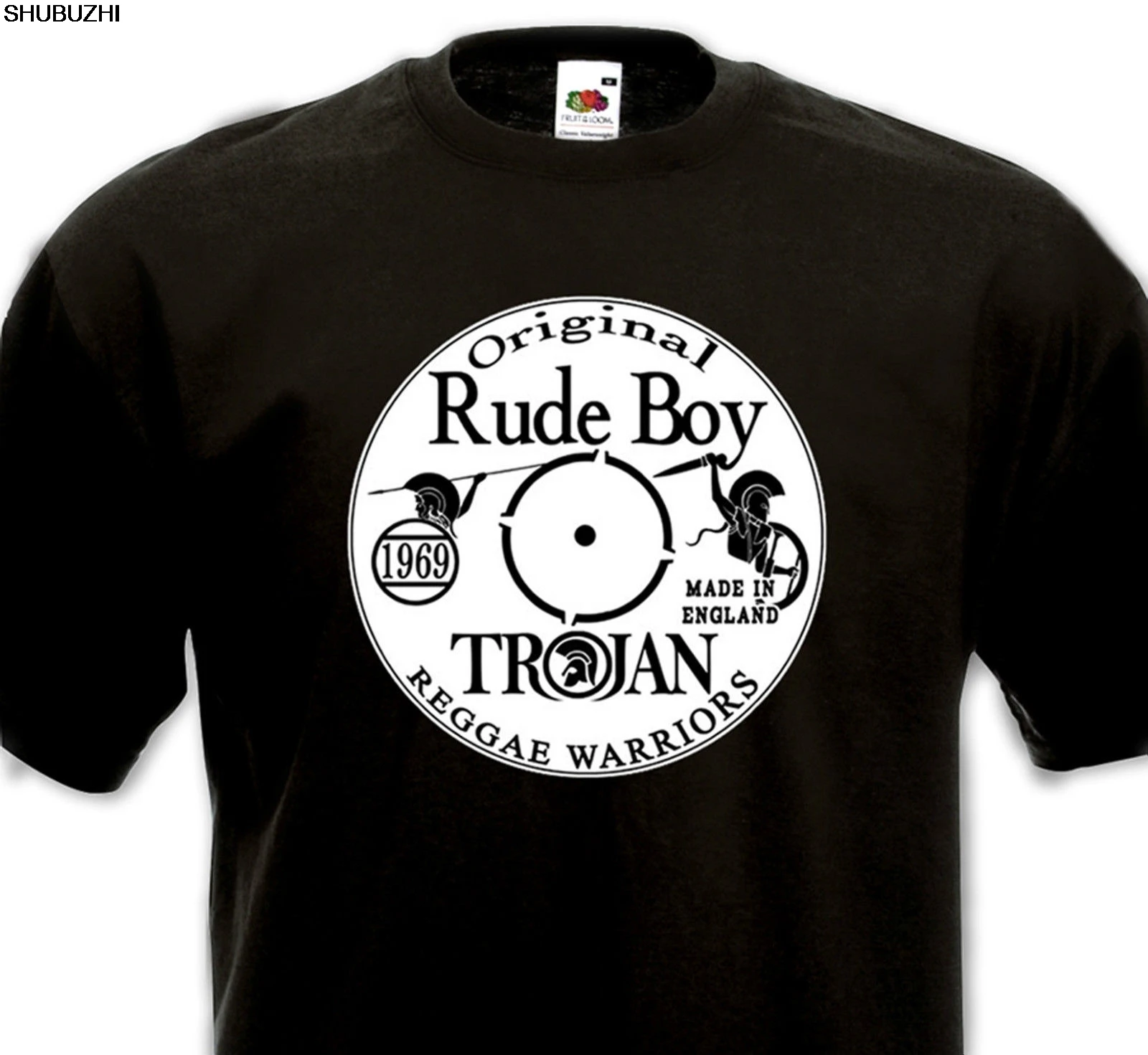 T-SHIRT Original Rude Boy - Ska Reggae Dub Vinyl Trojan Studio 1 Coxsone 1969 Low Price Round Neck Men Tees shirts sbz1069 | Мужская