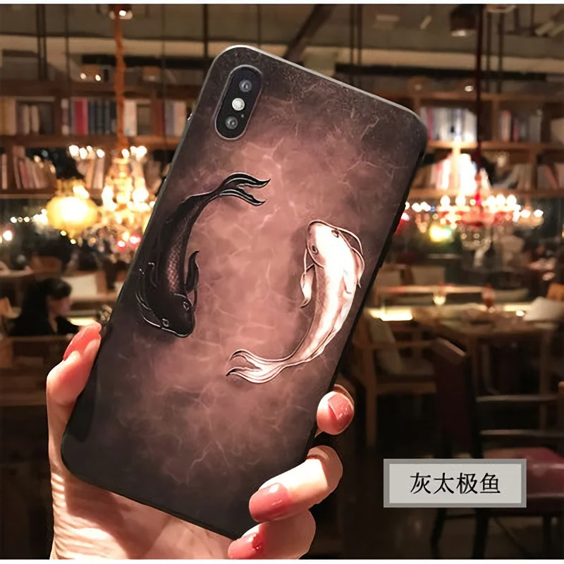 Чехол Emboss China Big dragon Heaven earth для Iphone XS MAX XS X XR, чехол для 6 6S 7 8 Plus - Цвет: 24