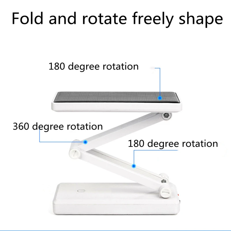 Solar Rechargeable Dual-purpose Table Lamp Led Eye Protection Learning Lamp USB Foldable Night Light Student Gift Drop Shipping