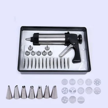 

21 Sets Of Multi-function Household Stainless Steel Biscuit Machine Baking Mold Biscuit Extruder Cream Decorating Gun