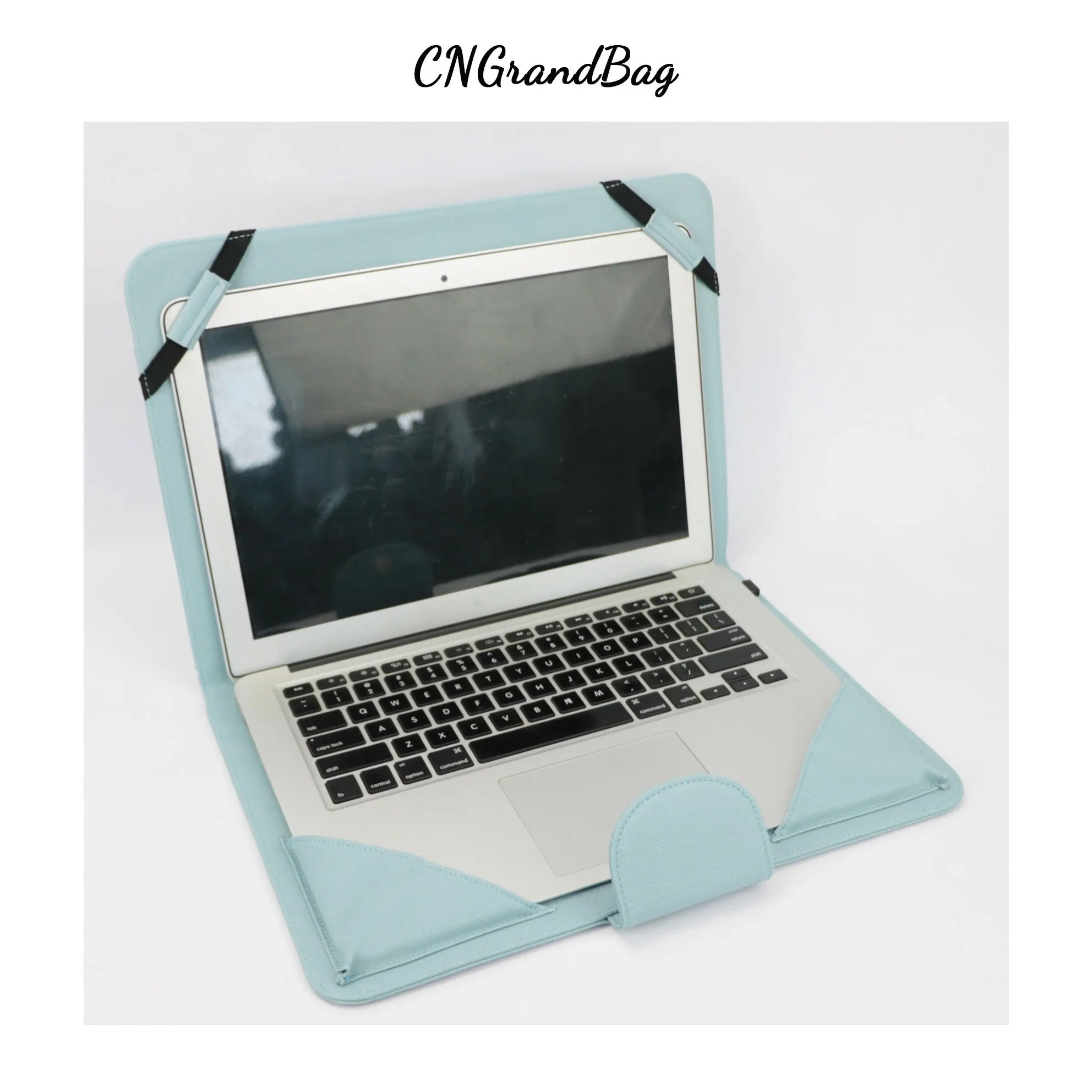 Customized Saffiano PU Leather Laptop Holder for Macbook 13