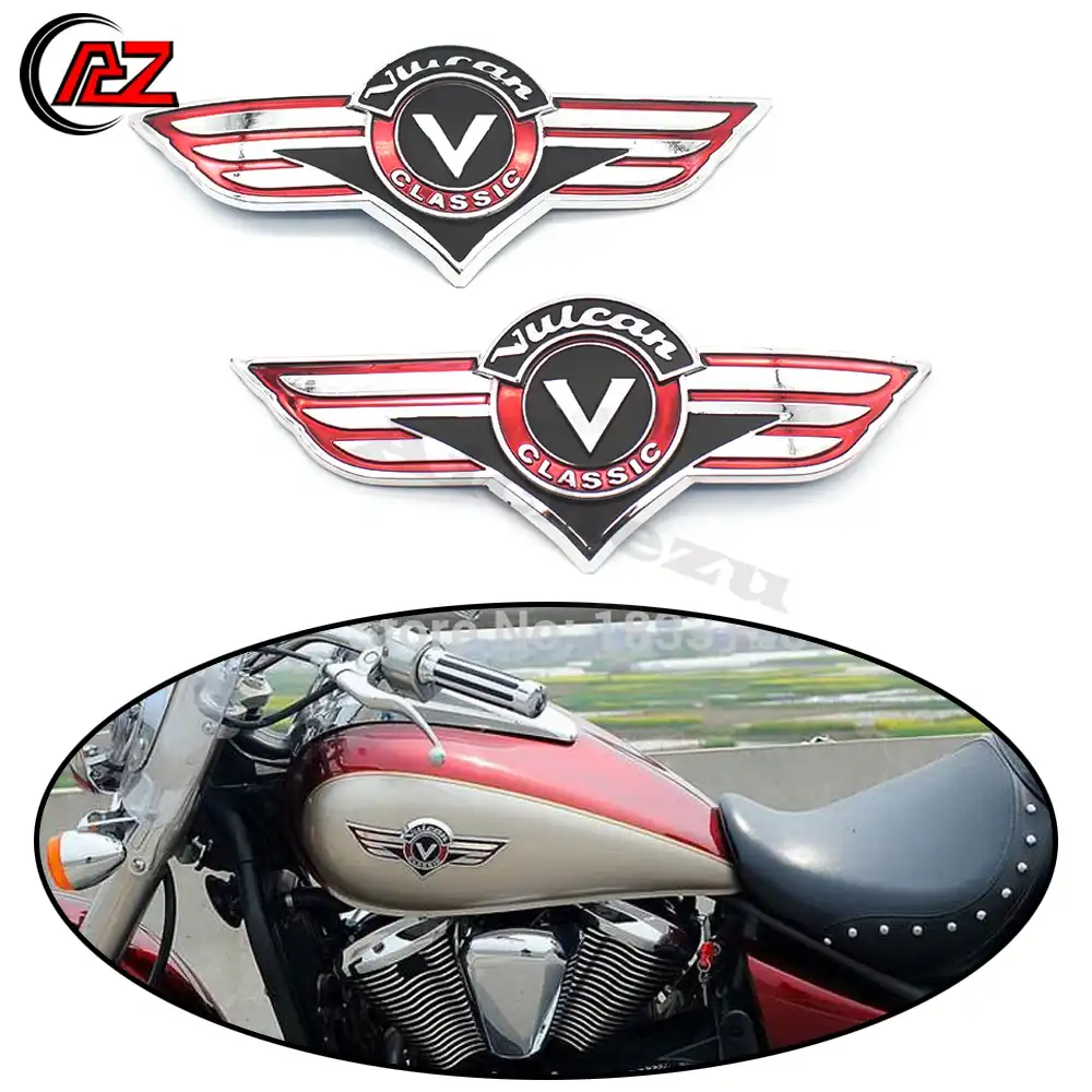 3D Motorcycle Gas Tank Emblem Badge Chrome For Kawasaki Vulcan 400 800 500  1500 Classic VN400 VN500 VN800 VN1500|Decals & Stickers| - AliExpress