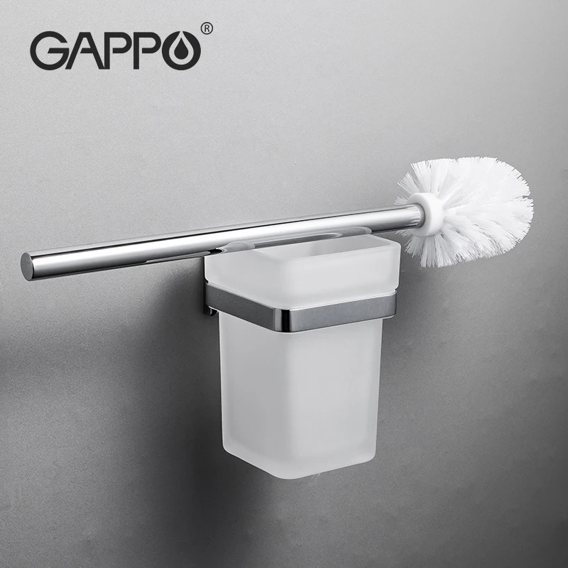 GAPPO Toilet Brush Holders Cleaning Brush for Bathroom Wall-mounted Household Bathroom Accessories Toilet Brush G3810