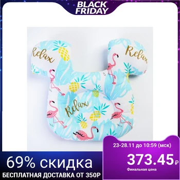 

Children's orthopedic pillow "Flamingo on blue", flamingo color 4604682