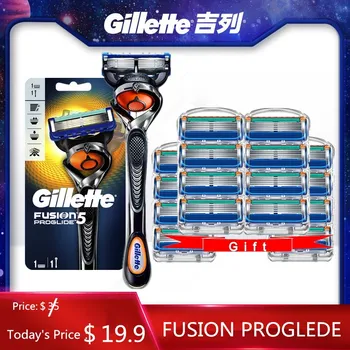 

Gillette Fusion Proglide Men Manual Shaver Razors Machine for Shaving Blades 5 Layer Cassettes With Replacebale Blade Razors