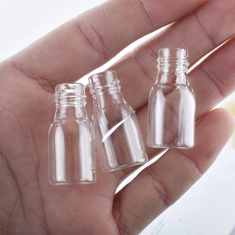 Refillable nail bottle 50pcs/lot 3ml empty nail polish glass bottles with white black lid small glass container with brush cap