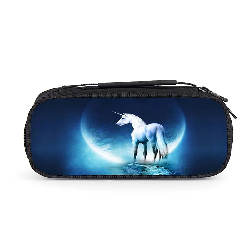 10 Школьные принадлежности мультфильм Единорог Пенал 3D печать Аниме пенал Дети Карандаш сумка для путешествий молния косметика - Цвет: 10