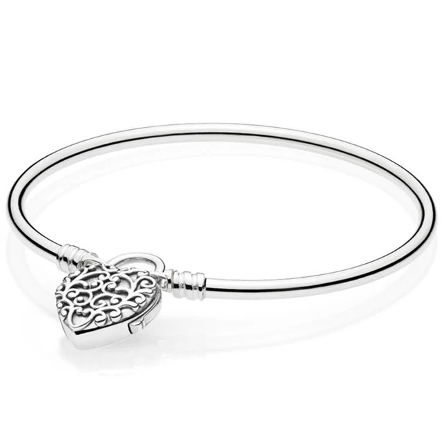 Regal Heart Padlock Clasp Bracelet Fit 