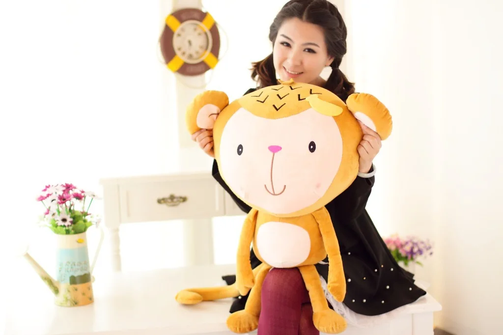 Плюшевые игрушки Love qing lv hou застенчивая обезьяна BAPE дети Фрукты банан обезьяна застенчивая обезьяна