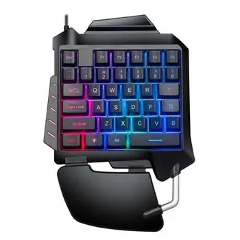 

2020 New Mechanical One-Hand Gaming Keyboard Portable LED Backlight Mini Gaming Keyboard