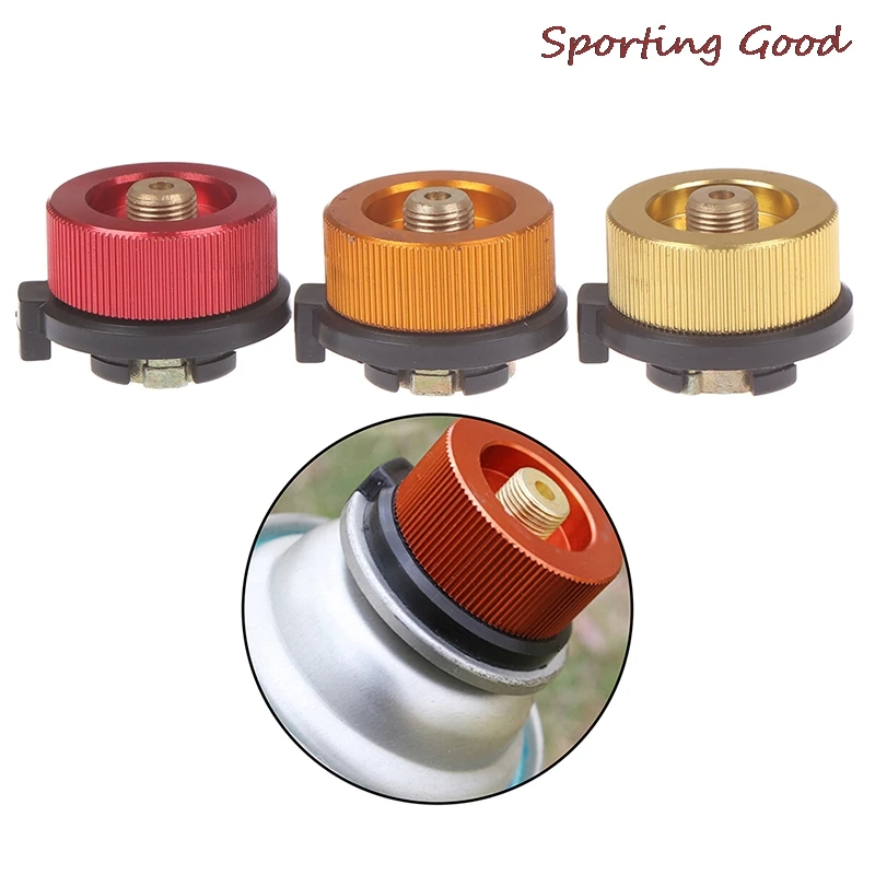 Camping Hiking Stove Adaptor Split Type Furnace Converter Connector Outdoor Auto-off Gas Cartridge Tank Cylinder Adapter