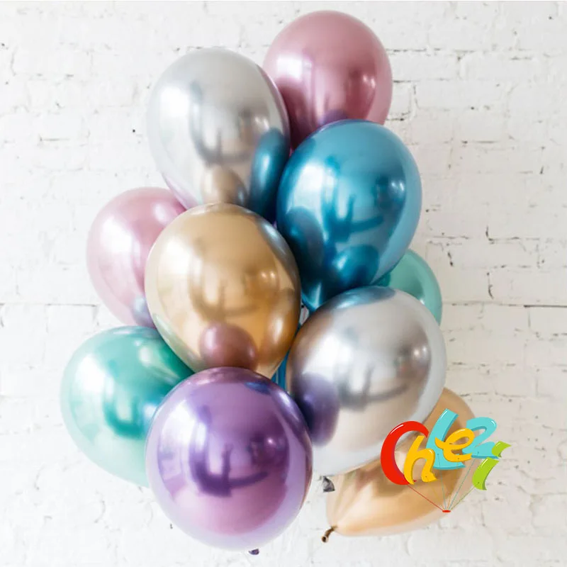 Parti d'importation de 10 pouces en Latex ballon hélium brillant 10pouce  Big Red Green Blue Gold chrome métallique pour la décoration de ballons de  couleur - Chine Ballon métallique et chrome prix