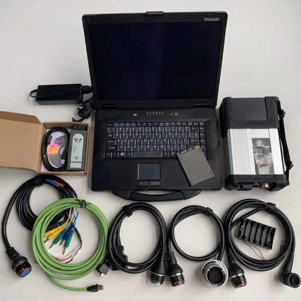 OBD2 диагностический сканер mb star c5,09 v и vas6154 odis 4.1.3 in cf-52 i5 ноутбук 1 ТБ SSD 2в1 программное обеспечение готовое использование - Цвет: C5-VAS-ssd-cf52