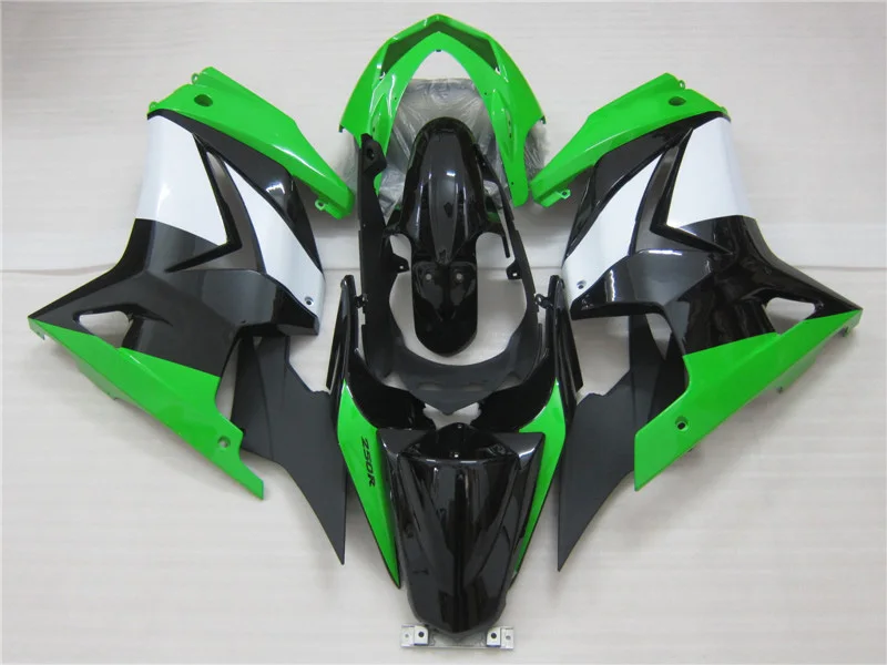 Зеленый наборы для Kawasaki Ninja 250r 2008 2009 2010 2011 2012 2013 fit обтекателя комплект zx250r 08 09, 10, 11, 12, 13, 14, корпус обтекатели