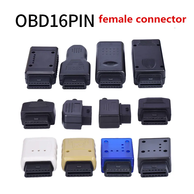 

different kinds of Automotive OBD2 Welding Female Diagnostic Interface 16pin Plug OBD2 Housing OBDII Assembly