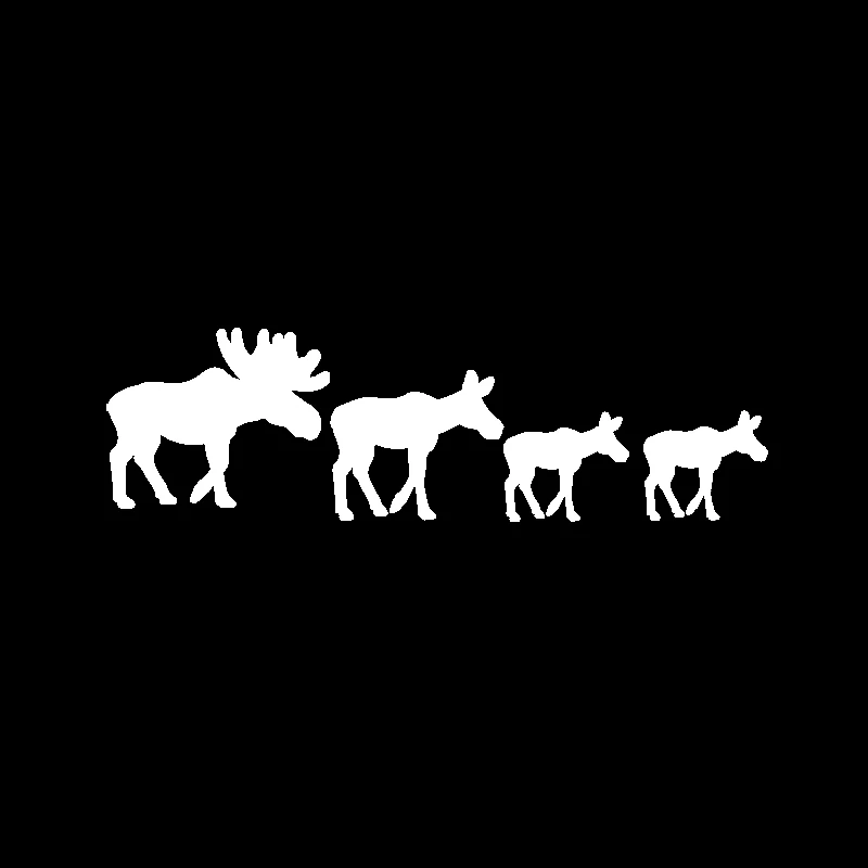 

Car Sticker Fun Moose Family Premium PVC Waterproof and Sun Proof Car Sticker Decals Black Silver 16.6cm * 4.9cm