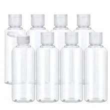 

10pcs Travel Bottle 100ml 60ml Makeup Empty Container Plastic Vial Flip Cap For Liquid Lotion Cream