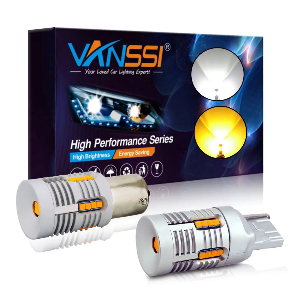 VANSSI bombilla LED Canbus T20 7440 W21W 7440NA WY21W,1156 BA15S P21W ...