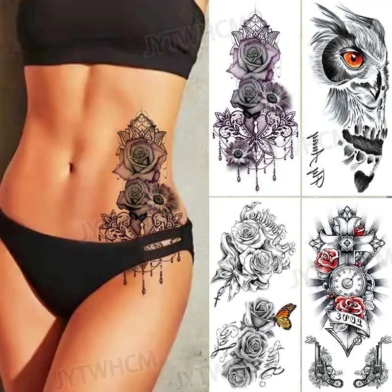 

Art Tattoo Stickers Edges Translation Tattoos Sexy Girls Small Butterflies Flash Waterproof Under Breast Body Wings Tattoos