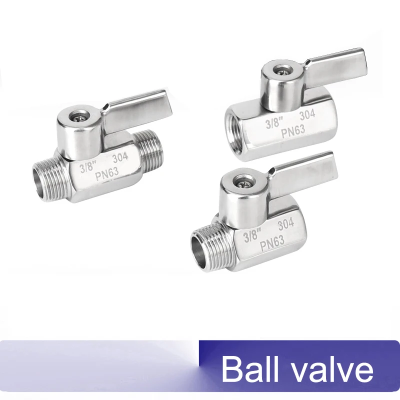Мини шаровой клапан из нержавеющей стали 304 1/8 1/4 3/8 1/2 3/4 / 1 NPT BSP Женская резьба для