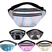 Женская поясная сумка, модные сумки для девочек, поясная сумка для путешествий, блестящая поясная сумка, женская сумка с бананом на бедрах, лазерная сумка для телефона