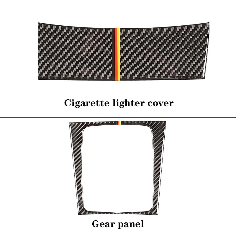 

For Mercedes-Benz C-Class 07-13 Cigarette Lighter Cover Gear Panel Soft Carbon Fiber Material Automotive Interior Modification