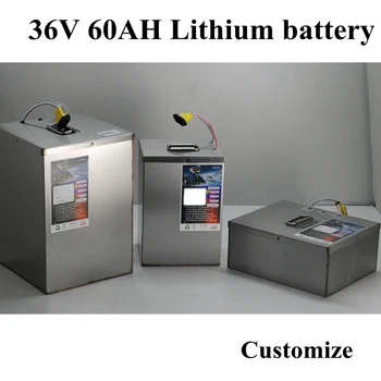 

36v 60ah Lithium Battery Pack with BMS for Solar Power Energy E-bike Motorcycle Caravan RV Golf Cart UPS + 42v 5A Charger