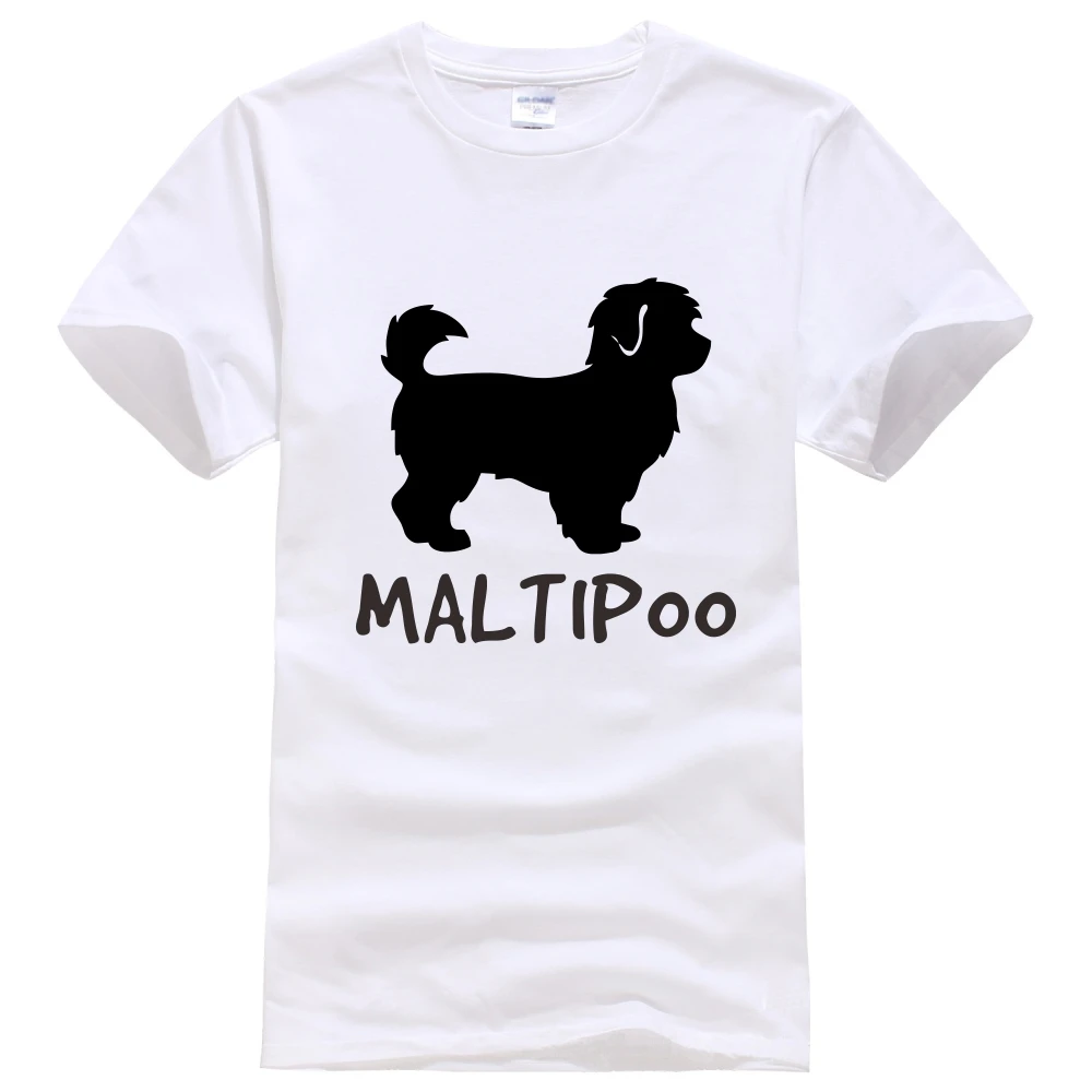 Maltipoo собака любимый владелец футболка унисекс мода женщины мужчины короткий