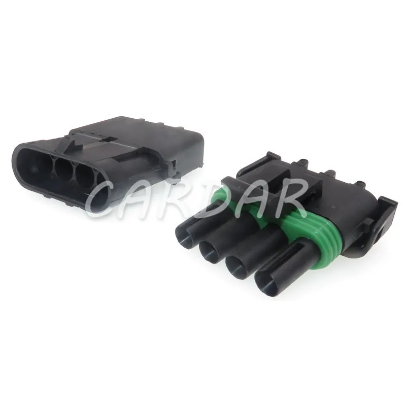

1 Set 4 Pin 12015797 12010974 Automobile Connector Weather Pack Electrical Sealed Wiring Socket