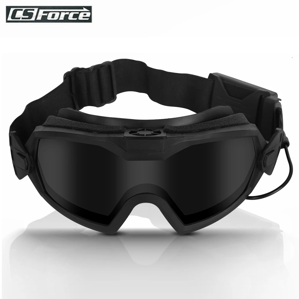 Airsoft Paintball Eye Safety & Protective Clear Goggles Glasses Tactical Black 