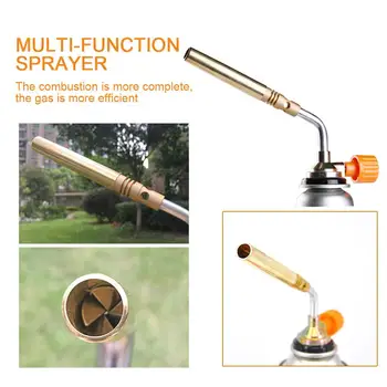 

Outdoor Butane Flame Welding Torch Jet Burner Camping Cooking Picnic Heating Grill Gas Flamethrower BBQ Baking Burner Ignition