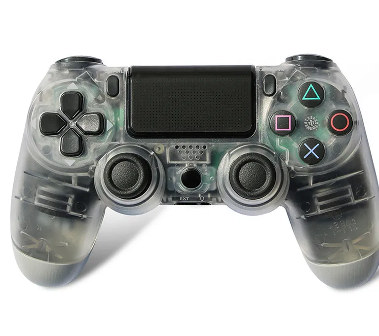 transparent Беспроводной BT контроллер джойстика геймпад для PS4 - Цвет: transparent