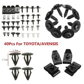

40Pcs/set Fastener Retainer Clips Car Engine Mixed Plastic + Metal Front