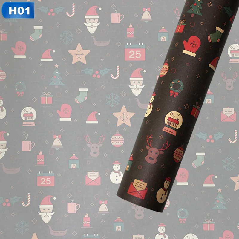 6 Rouleaux de Papier d'Emballage de Cadeau Rouleau Papier Cadeau
