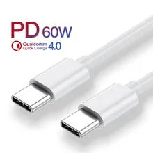 2.4A PD USB C двойной тип C сотовый кабель для зарядки телефона быстрое зарядное устройство для OnePlus 6 7 7T pro samsung Galaxy S10 S10e S10+ S9 S8