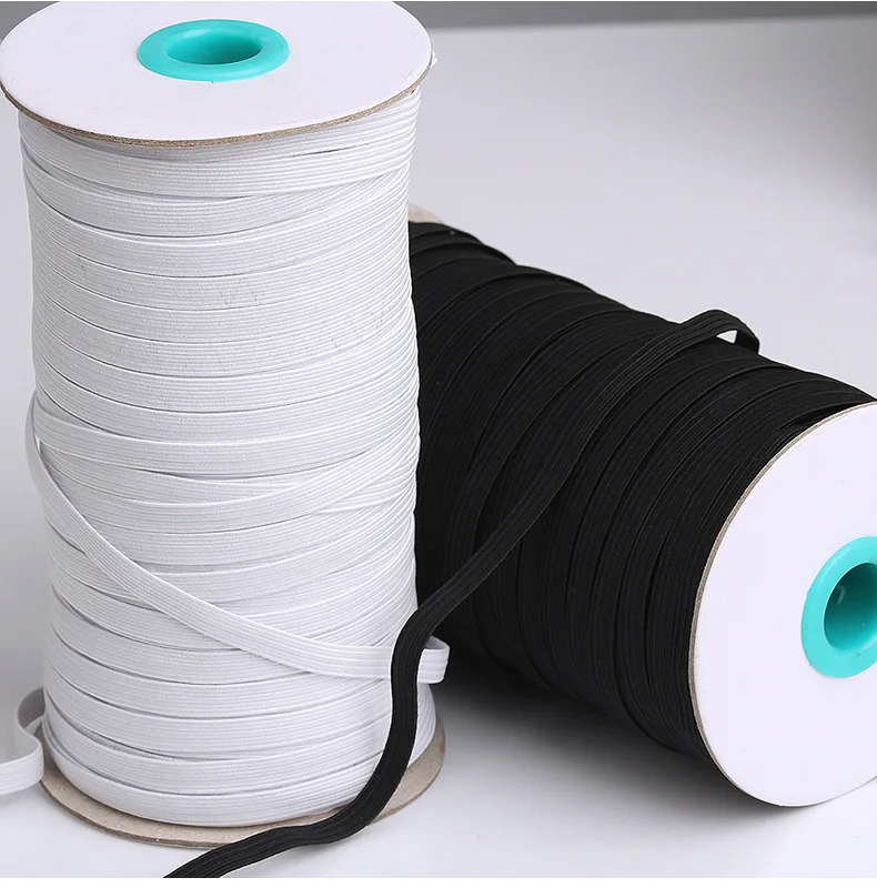 

160 Yards 3mm Elastic Band Length 1/8 Width Braided Cord Heavy Stretch High Elasticity Knit Elastic Band for Sewing Mask