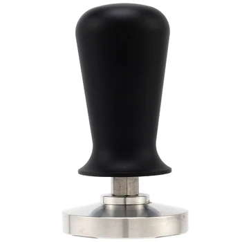 

51mm Black Espresso Tamper with Stainless Steel Calibration Barista Flat Coffee Bean Press
