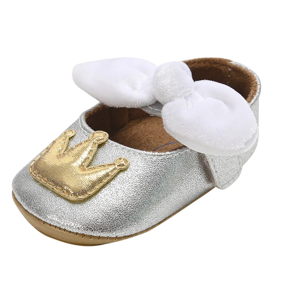 Бантом Cuty короны модные мокасины, первая обувь детские ходунки для малышей, обувь, хлопковая ткань, без шнуровки, на Y902