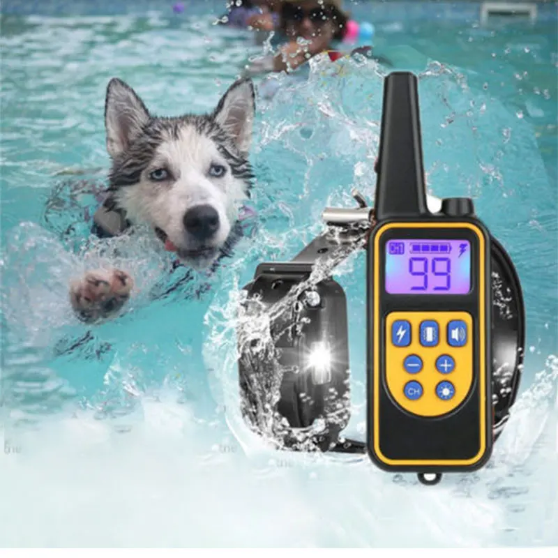 

Rechargeable Waterproof Electronic Dog Training Collar Stop Barking LCD Display 800m Remote Electronic Shock Training Collars