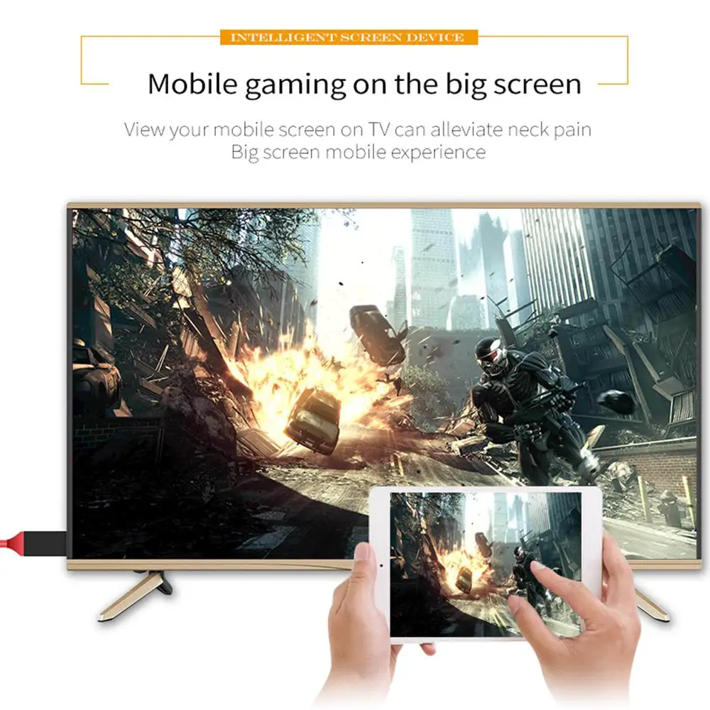 1 м USB к HDMI адаптер Micro USB 8 PIN к HDMI 1080P HD ТВ кабель адаптеры для samsung Galaxy S7/S8/S8 Plus