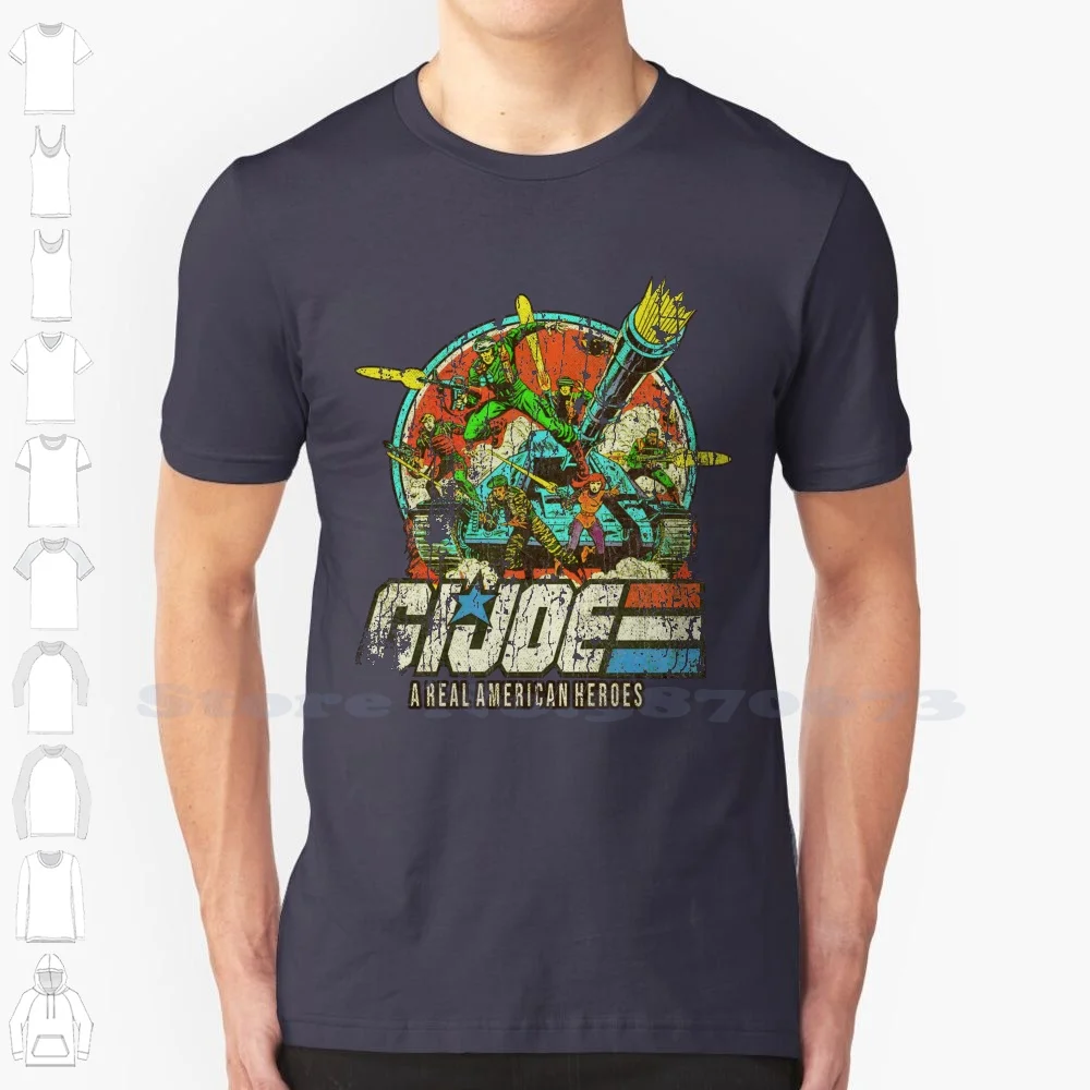 G.I. Joe Real American Heroes Vintage Cartoons Fashion Vintage Tshirt Magliette Gi Joe G I Joe Arah 80S Commander Gijoe Army
