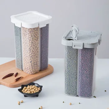 

Home Food Grade Material Grain Storage Bottle Large Capacity Kitchen Organizer Food Candy Tea Storage Jars Sealed Cans with Lid